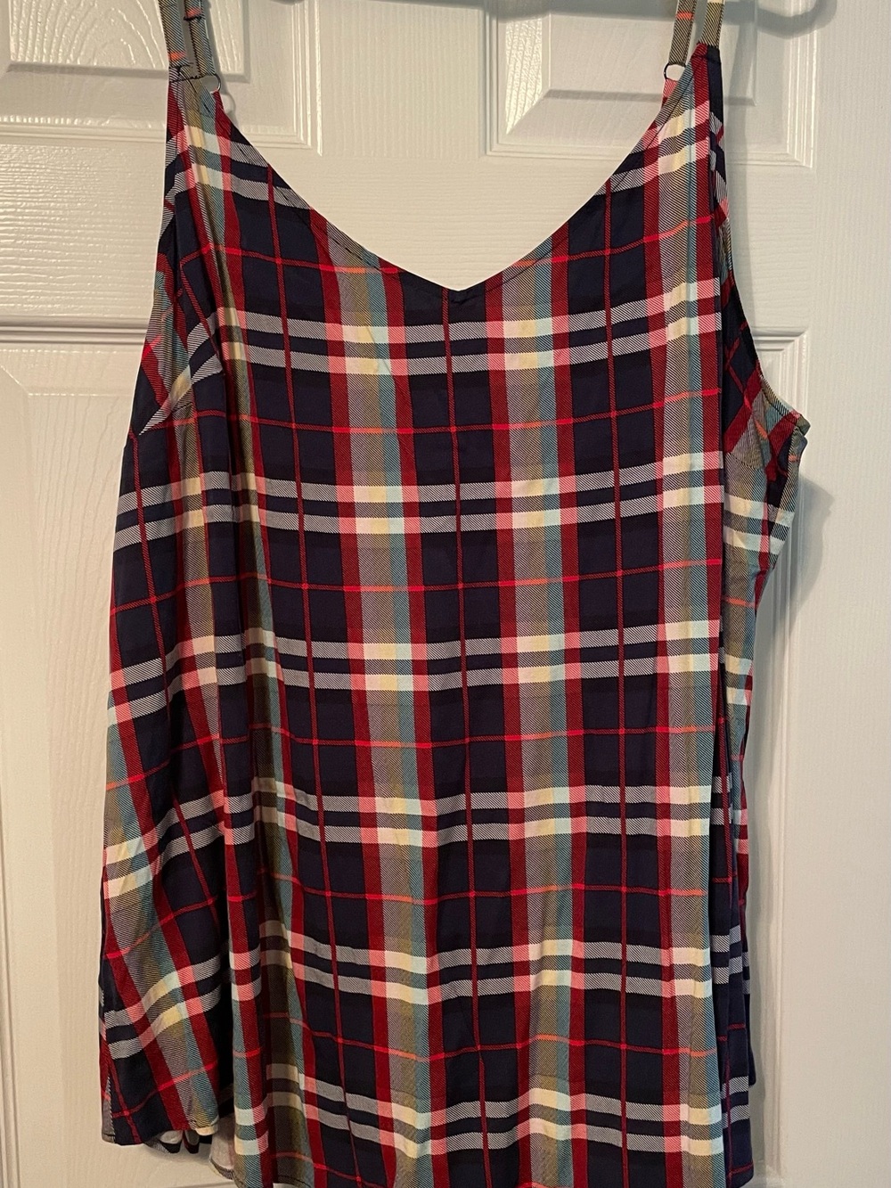 Torrid - Navy Red Plaid Spaghetti Strap Tank- 5x